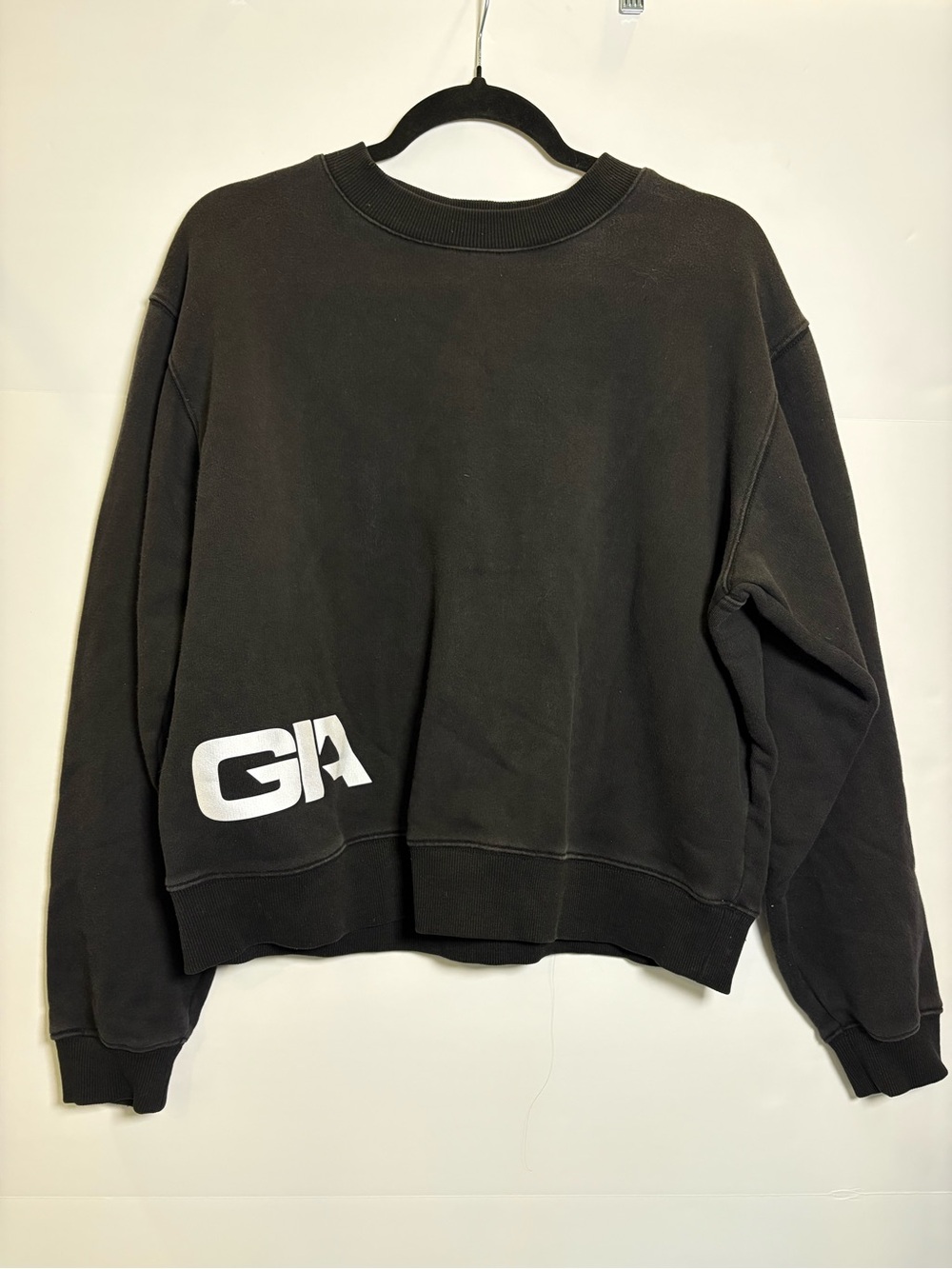 I.A.M. GIA Taja Sweatshirt | Faded Black | Size S | 100% Cotton